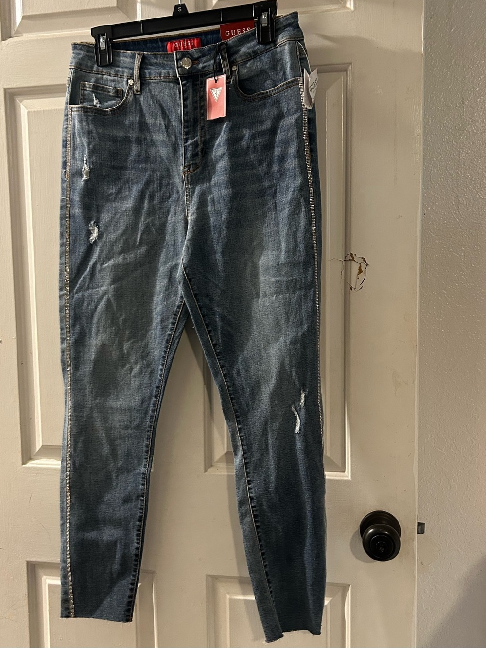 Guess Blue Skinny Jeans with Side Trim